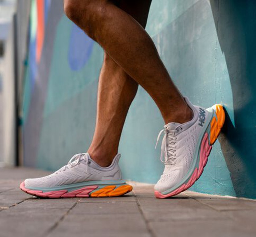 Hoka One One Koşu Ayakkabısı Erkek Beyaz - Clifton Edge - IT3027416